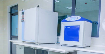 Laboratory equipment at SamJ Hospital